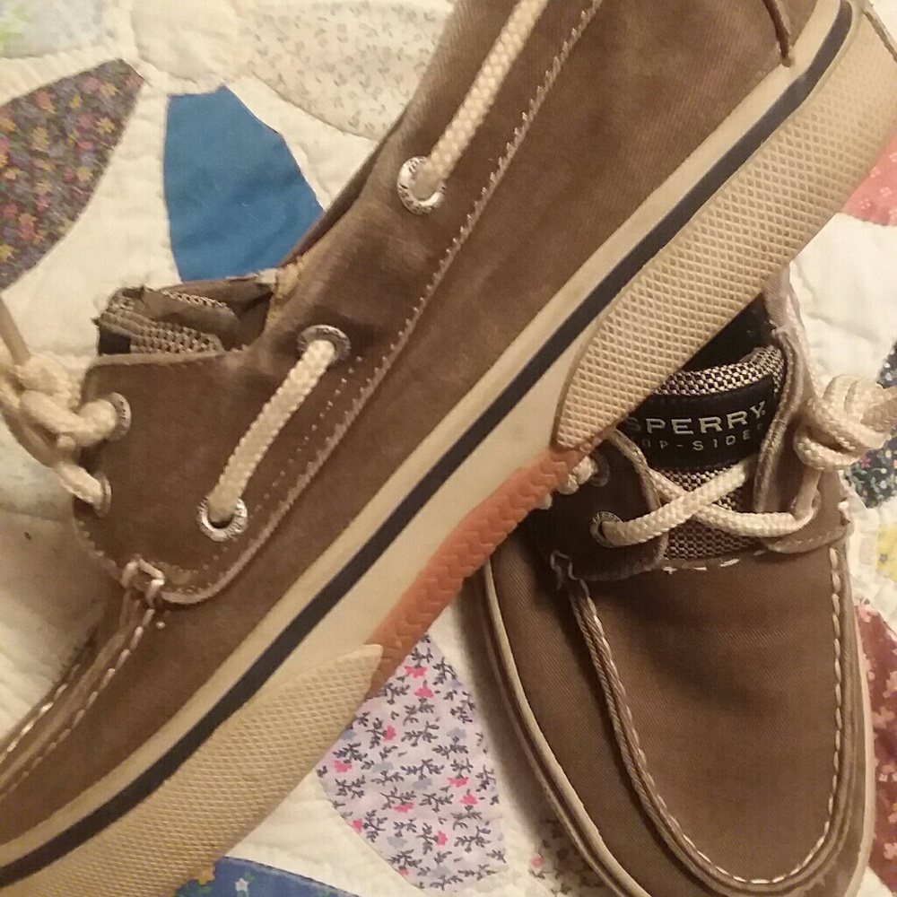 Grey canvas Sperry